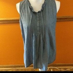 Gap maternity sleeveless tank top blue medium